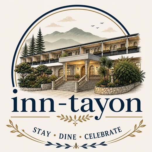 Inn-tayon logo: Stay, Dine, Celebrate